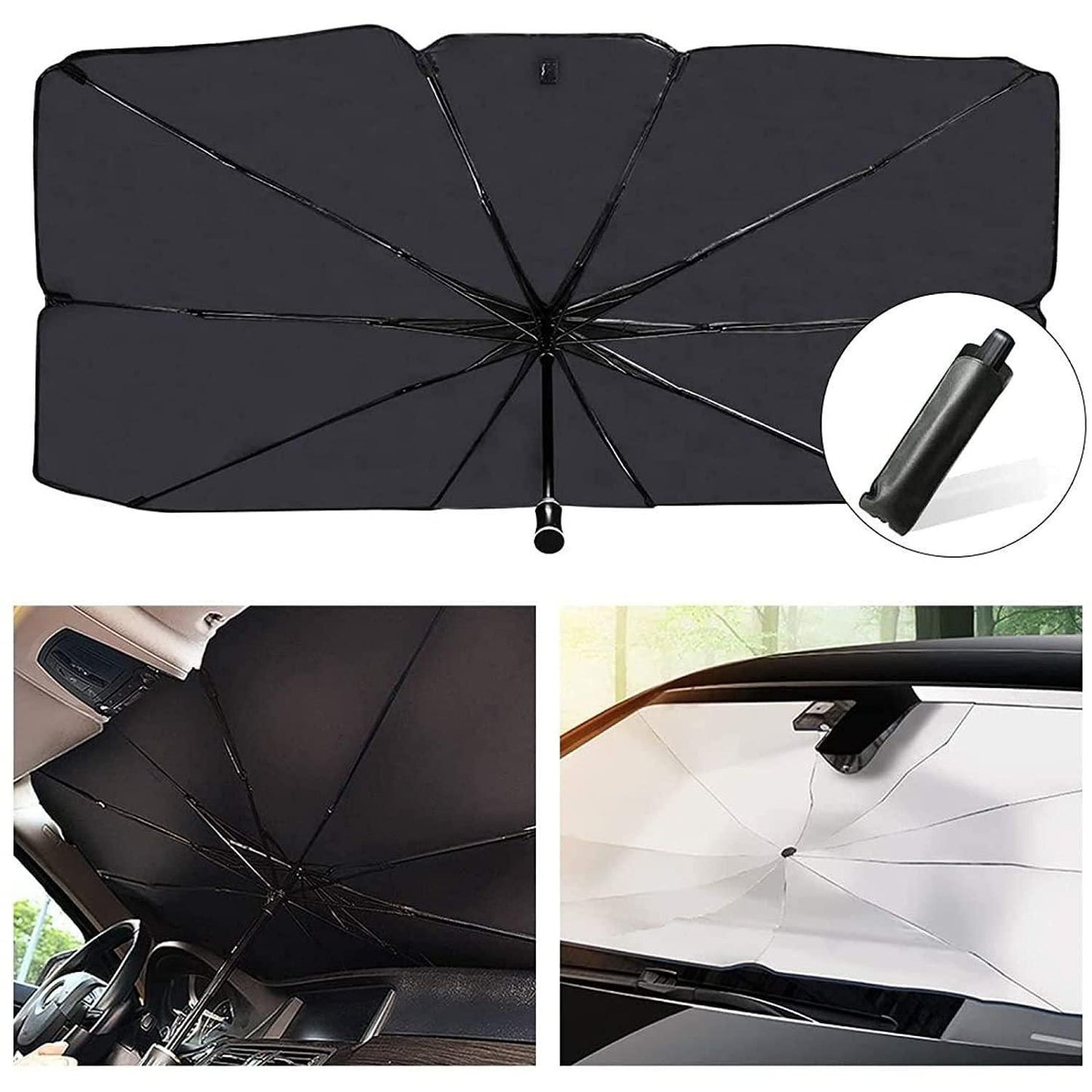 Car Windshield Sun Shade Umbrella ☀️ Foldable Heat Blocker & UV Protector for All Cars